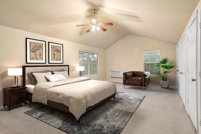 6 Mesquite Rdg, Cross Roads, TX 76227 - bedroom featuring light colored carpet, lofted ceiling, and multiple windows