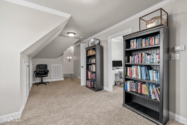 221 Cattail Trl, Benton, LA 71006 - carpeted office space featuring baseboards and visible vents