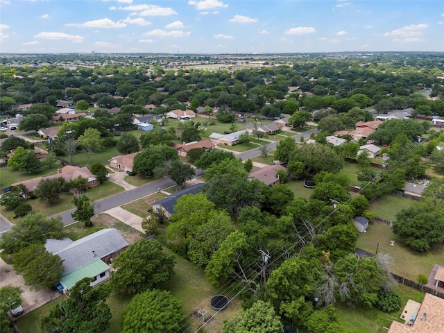 aerial view with a residential view