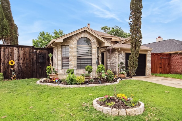 2704 Game Lake Dr, Irving, TX 75060 - ranch-style home with a garage, a front lawn, fence, and concrete driveway