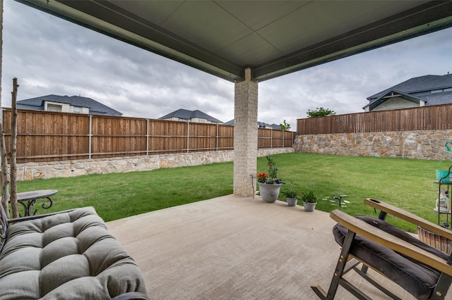 view of patio / terrace featuring a fenced backyard