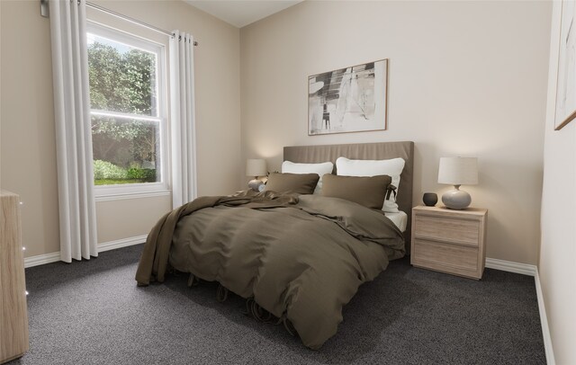 carpeted bedroom with baseboards
