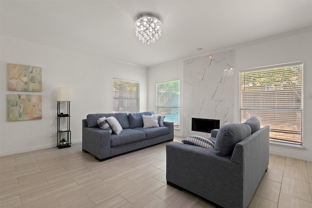 2624 Misty Glen Dr, Flower Mound, TX 75028 - living area featuring plenty of natural light and a chandelier