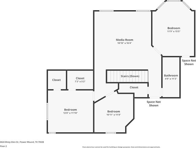 2624 Misty Glen Dr, Flower Mound, TX 75028 - floor plan / room layout