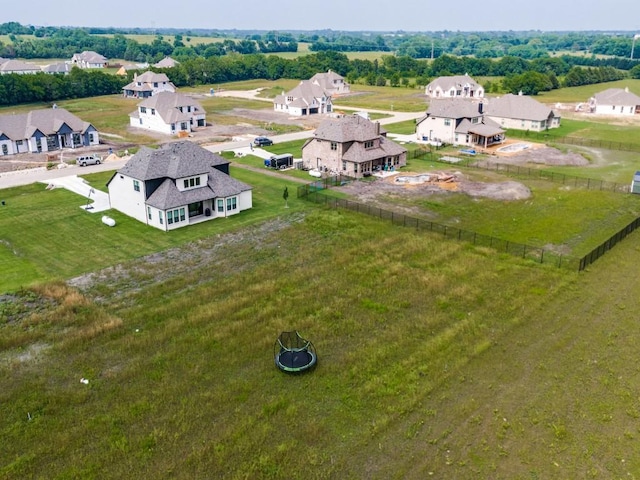 aerial view featuring a residential view