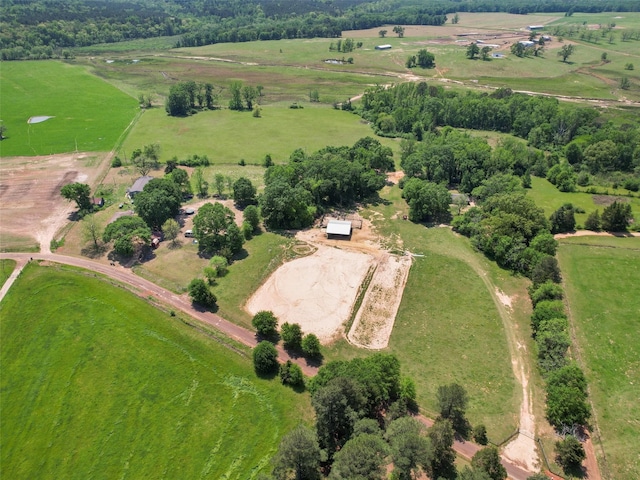 drone / aerial view with a rural view