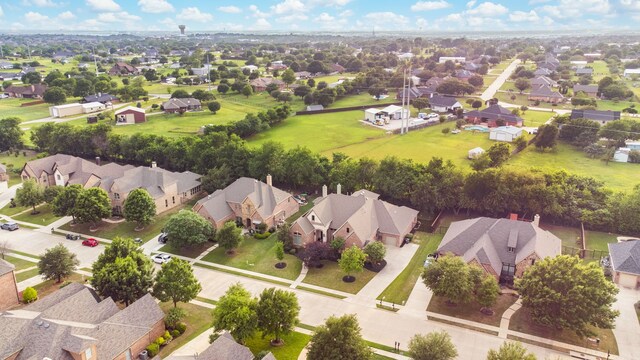 aerial view with a residential view