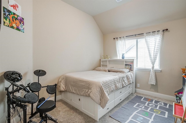 11948 Carlin Dr, Fort Worth, TX 76108 - bedroom featuring baseboards, carpet, and lofted ceiling