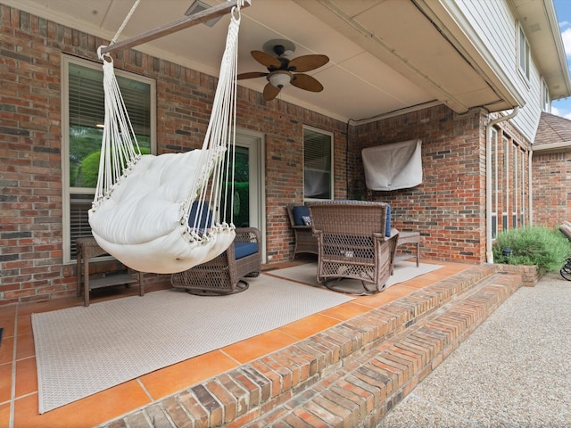 6916 April Way Cir, Plano, TX 75023 - view of patio / terrace with a ceiling fan