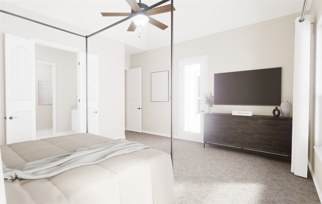 bedroom with ceiling fan