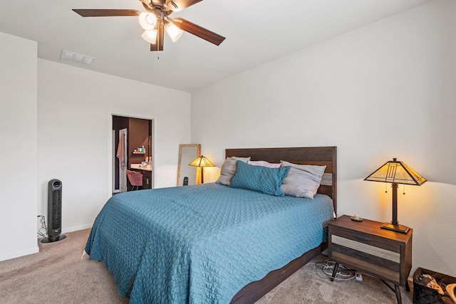 1823 Wolf Run, Anna, TX 75409 - bedroom with a ceiling fan, baseboards, visible vents, and carpet