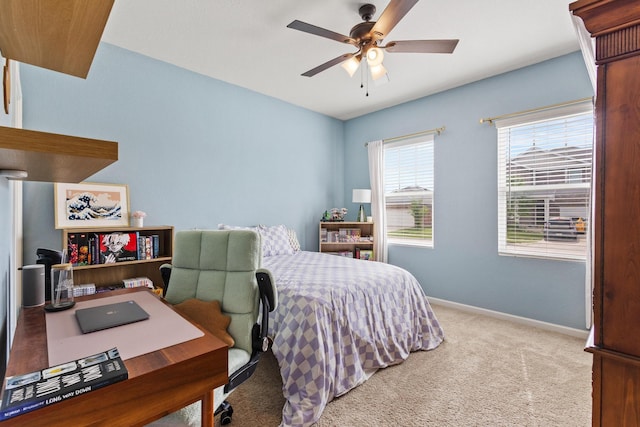 1823 Wolf Run, Anna, TX 75409 - carpeted bedroom featuring baseboards and a ceiling fan
