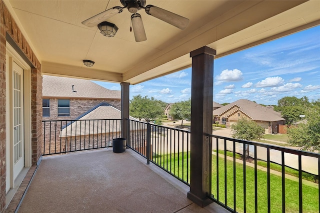 8208 Rock Elm Rd, Fort Worth, TX 76131 - balcony with ceiling fan and a residential view
