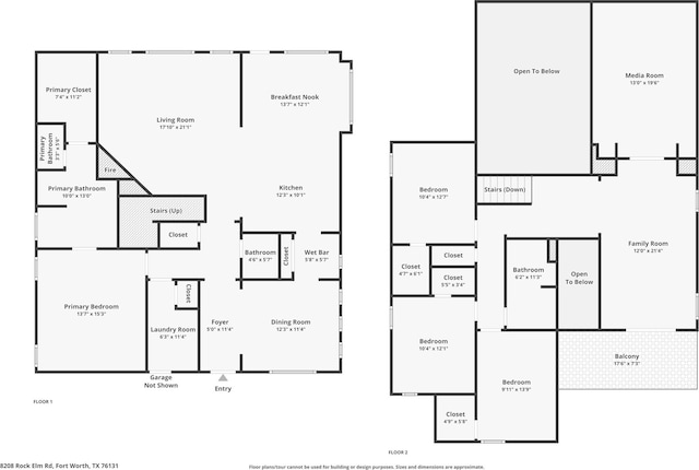 8208 Rock Elm Rd, Fort Worth, TX 76131 - property floor plan