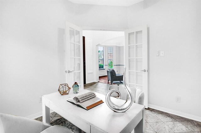 2283 Fox Crossing Ln, Frisco, TX 75036 - office featuring baseboards and arched walkways