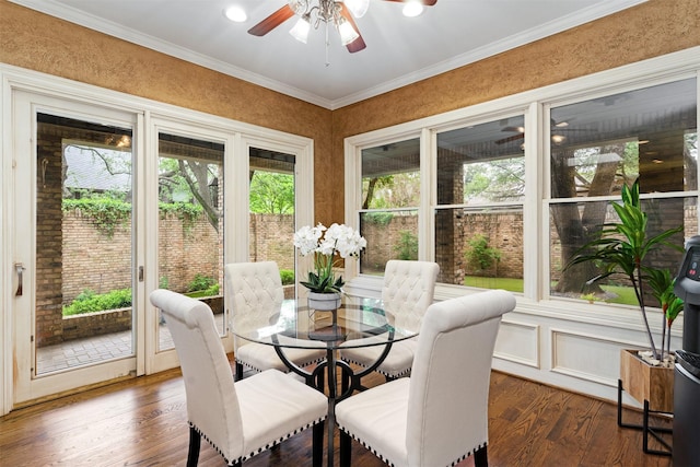 view of sunroom