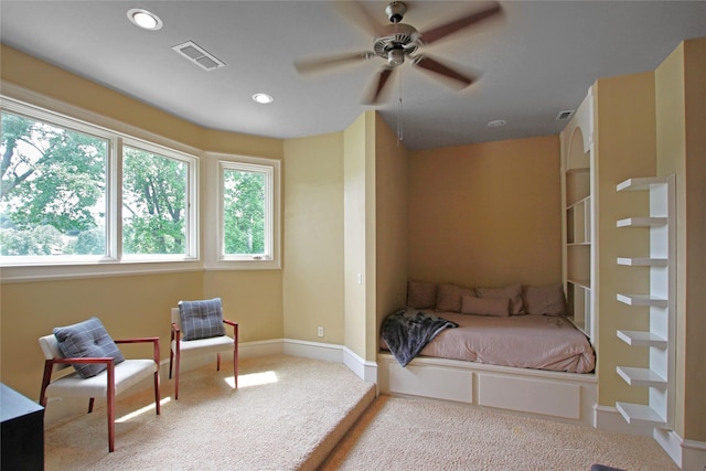 320 Hines Xing, Bullard, TX 75757 - carpeted bedroom with baseboards, recessed lighting, and visible vents
