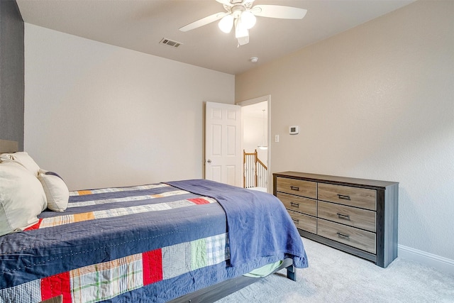 9820 Mullins Crossing Dr, Fort Worth, TX 76126 - bedroom with carpet flooring, baseboards, and ceiling fan