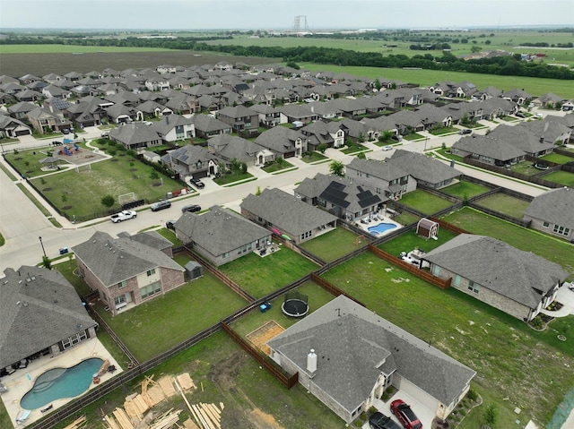 drone / aerial view with a residential view