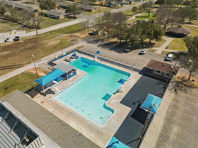 311 Wilson St, Whitesboro, TX 76273 - drone / aerial view of a pool area