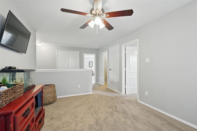1612 Cambridge Dr, Providence Village, TX 76227 - spare room with a ceiling fan, baseboards, and carpet