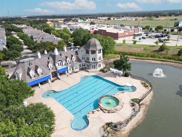 1612 Cambridge Dr, Providence Village, TX 76227 - aerial view featuring a water view