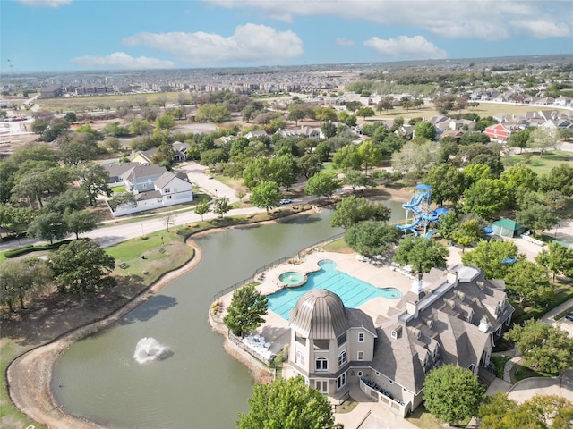 1612 Cambridge Dr, Providence Village, TX 76227 - birds eye view of property with a water view