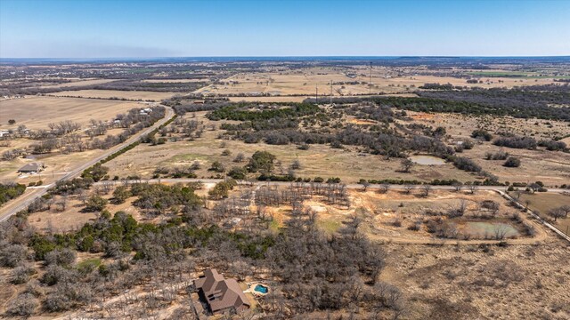 1906 Coleman Ranch Rd, Tolar, TX 76476 - birds eye view of property featuring a rural view and a desert view