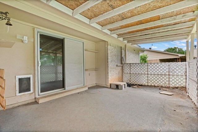 view of patio with fence