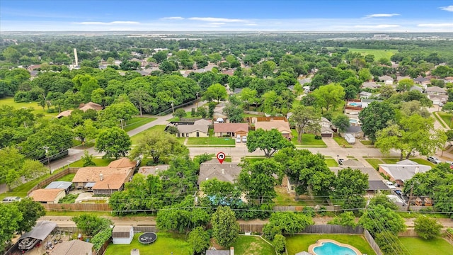 aerial view featuring a residential view