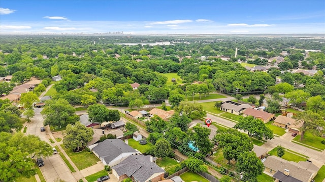 aerial view with a residential view