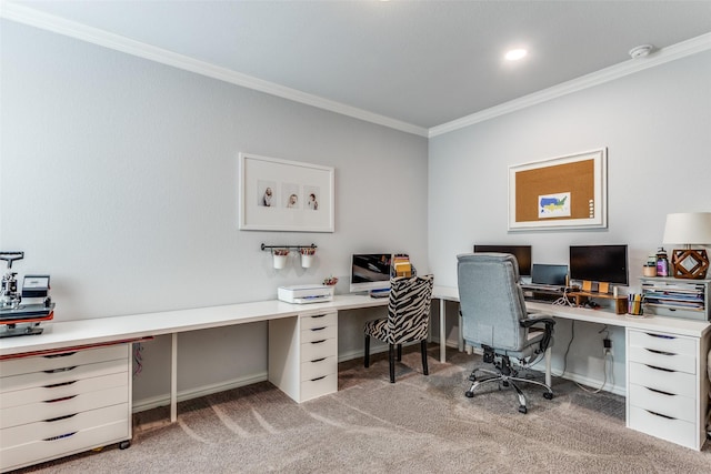 148 Mossy Oak Trl, Fort Worth, TX 76131 - carpeted office with ornamental molding and baseboards