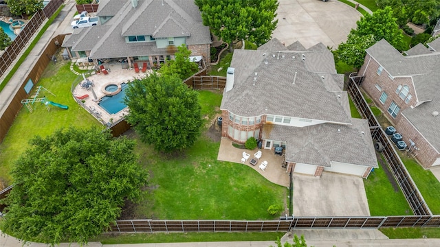8201 Mckenzie Ct, Frisco, TX 75036 - aerial view of residential area with a pool area