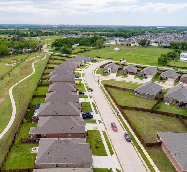 bird's eye view featuring a residential view
