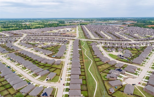 aerial view with a residential view