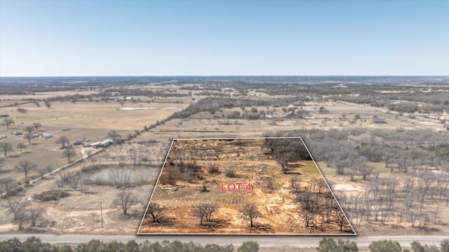 bird's eye view featuring a rural view