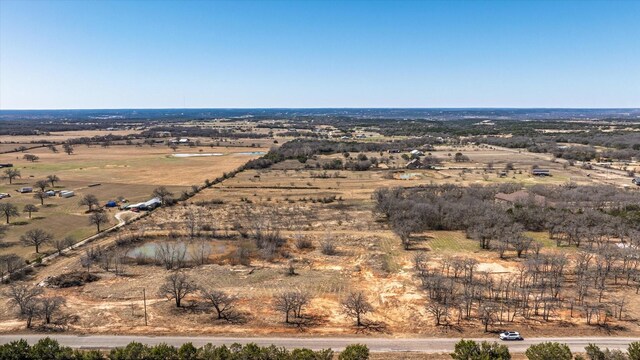 aerial view with a rural view