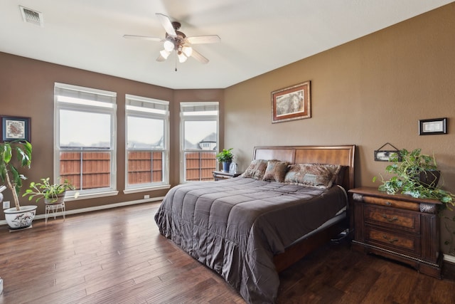 401 Willow Run, Prosper, TX 75078 - bedroom with wood finished floors and ceiling fan