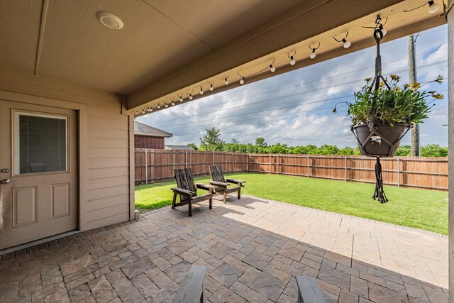 view of patio / terrace featuring a fenced backyard