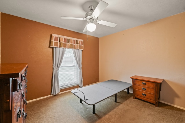 2609 Kimberly Dr, Garland, TX 75040 - carpeted office space featuring baseboards and ceiling fan
