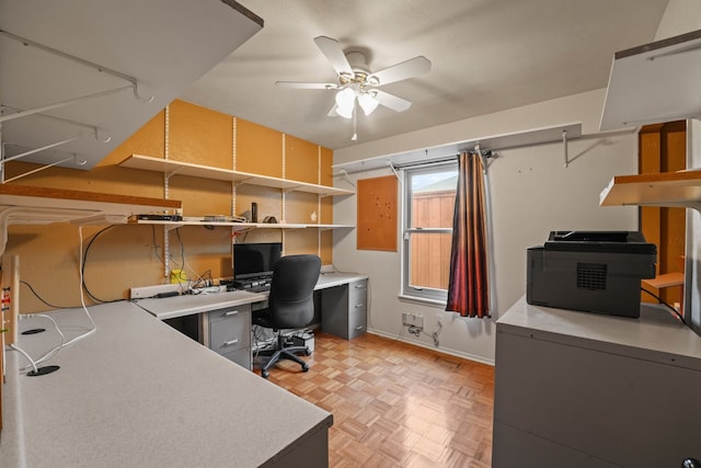 2609 Kimberly Dr, Garland, TX 75040 - office space featuring baseboards and ceiling fan