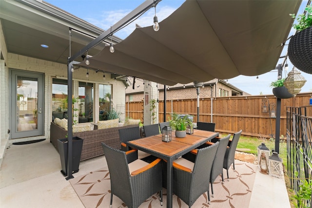 8321 Pine Island Way, Mckinney, TX 75071 - fenced backyard with a patio area and outdoor dining space