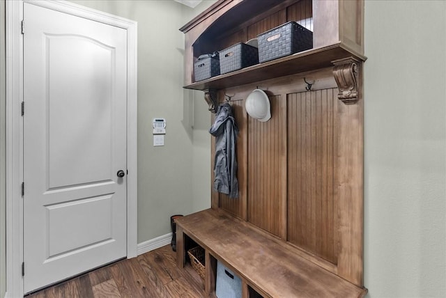 8230 County Road 530, Mansfield, TX 76063 - mudroom with baseboards and dark wood finished floors