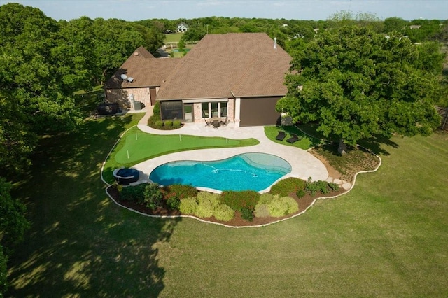 8230 County Road 530, Mansfield, TX 76063 - view of swimming pool with a yard and a patio