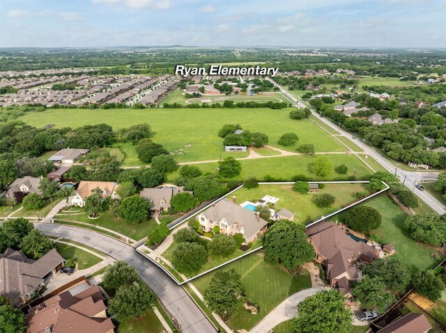 drone / aerial view featuring a residential view
