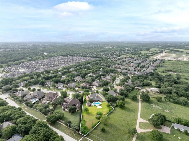aerial view featuring a residential view