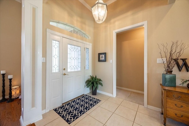 265 Old Spanish Trl, Valley View, TX 76272 - entryway with baseboards and light tile patterned floors