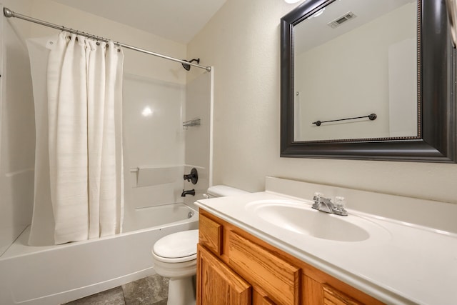 9104 Chesapeake Ln, Mckinney, TX 75071 - bathroom with toilet, shower / tub combo, and vanity