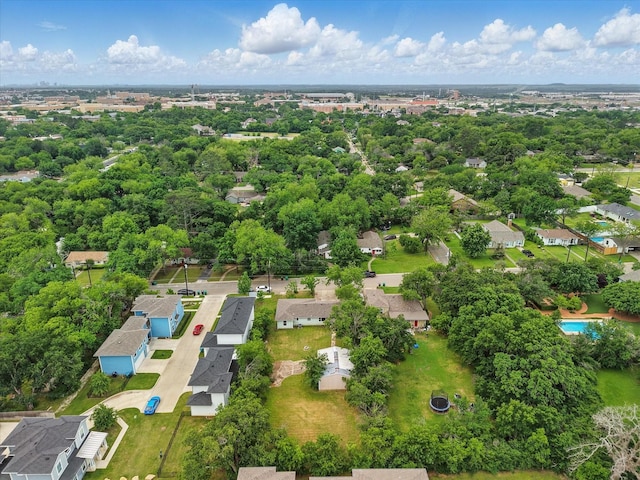 aerial view with a residential view