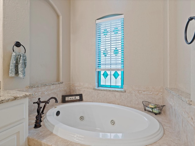 10 Tennis Village Dr, Heath, TX 75032 - full bath featuring a tub with jets and vanity